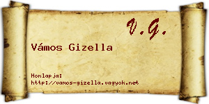 Vámos Gizella névjegykártya